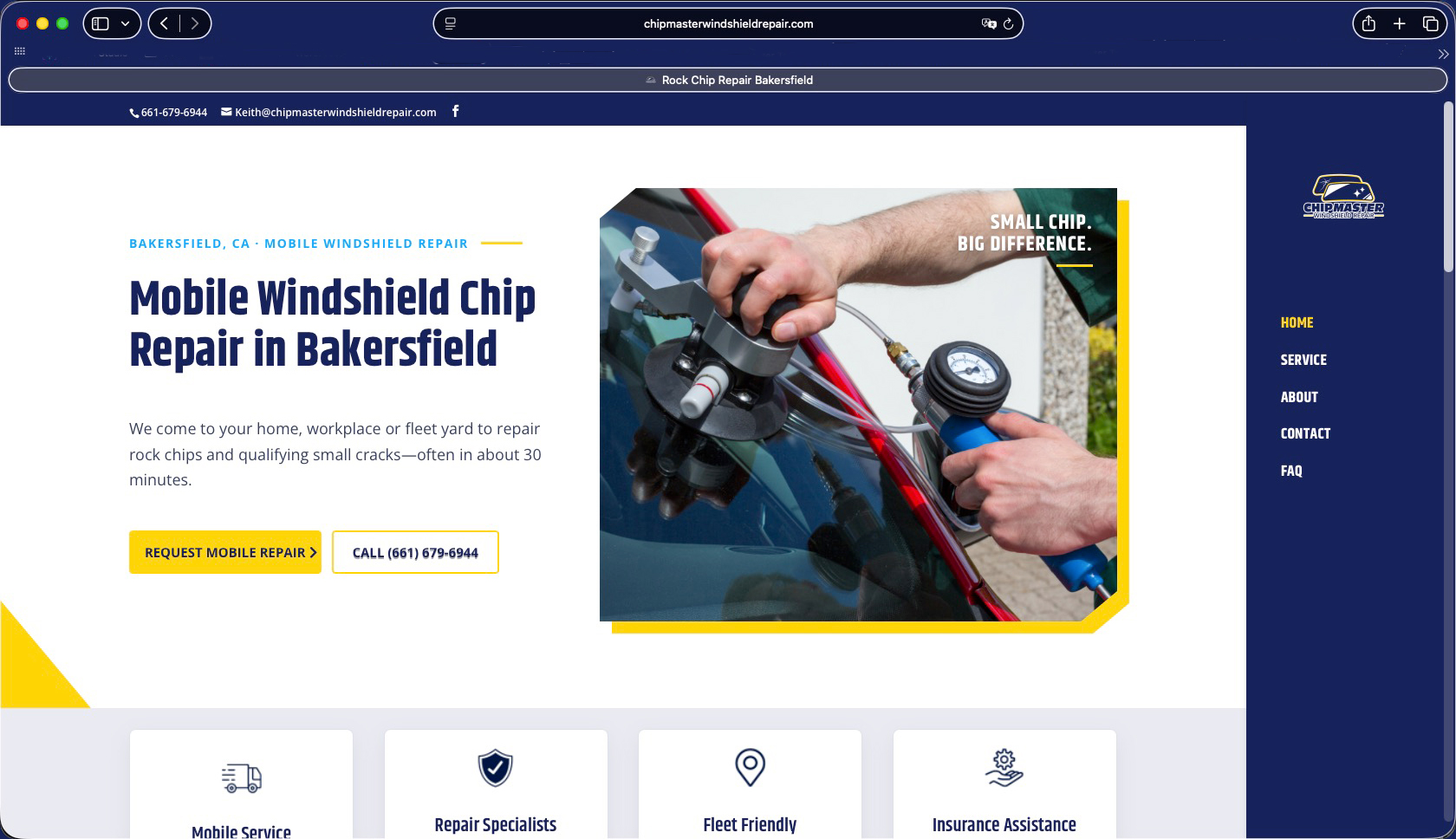 Chip Master Website Full Screen Home
